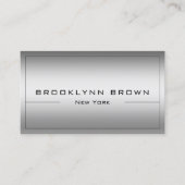 QR Code Stijlvolle Donker Zilveren Kleurengradiënt Visitekaartje (Voorkant)