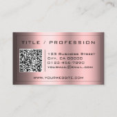 QR Code Stijlvolle Donkerrode Kleurengradiënt Clas Visitekaartje (Achterkant)