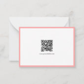 QR-code stijlvolle moderne handgeschreven script n Notitiekaartje (Achterkant)