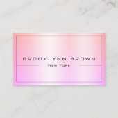 QR Code Stijlvolle Regenboog Roze Kleur Gradiënt C Visitekaartje (Voorkant)