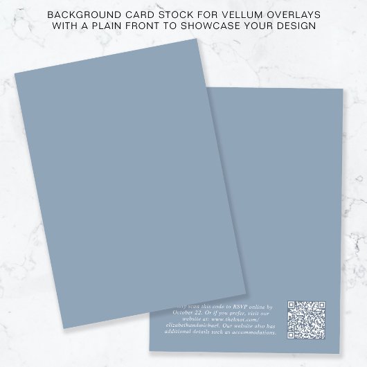 QR-code stoffige blauwe achtergrond voor vellum ov Kaart