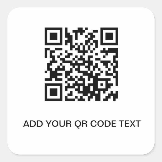 QR CODE STORE SJABLOON SQUARE STICKER (Voorkant)