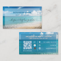 QR Code Strand Elegante Spa Reizen Visitekaartje