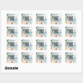 Qr-code strand zakelijke instagram vierkante sticker (Vel)