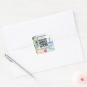 Qr-code strand zakelijke instagram vierkante sticker (Envelop)