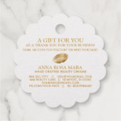 *~* QR code streepjescode - de zaken danken u goud Bedankjes Labels (Achterkant)