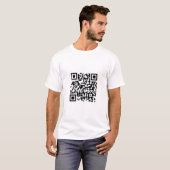 QR Code  Streepjescode Sjabloon Modern T-shirt (Voorkant volledig)