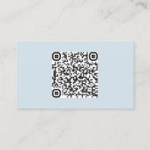 QR code Stusty Blue Wedding Details Enclosure Kaar Visitekaartje (Achterkant)