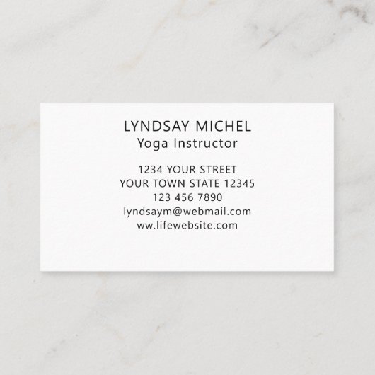 QR-code Sunflower Yoga Instructor Visitekaartje (Achterkant)