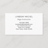 QR-code Sunflower Yoga Instructor Visitekaartje (Achterkant)