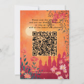 QR code Sunset Serenade bruiloft Save The Date (Achterkant)
