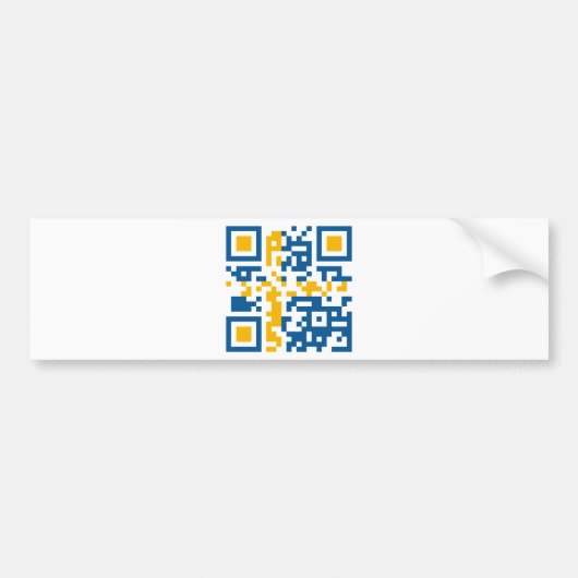 QR-code-Sverige Bumpersticker (Voorkant)
