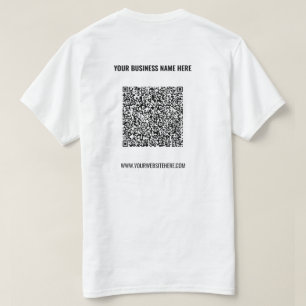 QR-code T-Shirt aangepaste tekst - Zakelijke promo
