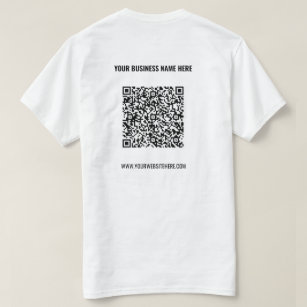 QR-code T-Shirt aangepaste tekst - Zakelijke promo