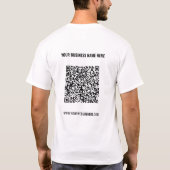 QR-code T-Shirt aangepaste tekst - Zakelijke promo (Achterkant)