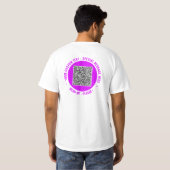 QR Code T-shirt met aangepaste tekst en uw kleuren (Achterkant volledig)