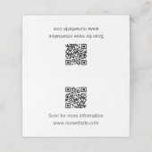 QR-code Tafelbordteken Plaatskaartje (Buitenkant ongevouwen)