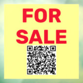 Qr Code Te Koop Bord Raamsticker (Vel 3)