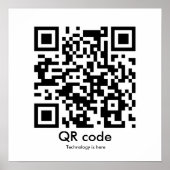QR-code, Technologie is hier Poster (Voorkant)