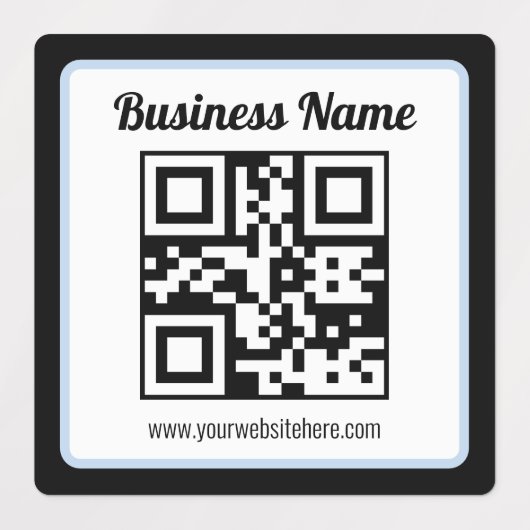 QR-code & tekst bewerkbaar | Waterdicht Labels (Design 1)