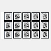 QR-code & tekst bewerkbaar | Waterdicht Labels (Vel)