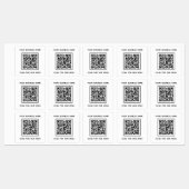 QR Code Tekst Business Scan voor Menu Labels (Vel)