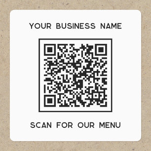 QR Code Tekst Business Scan voor Menu Labels