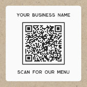 QR Code Tekst Business Scan voor Menu Labels
