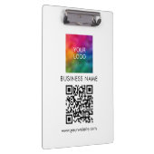 QR Code Tekst Corporate Logo Hier Eenvoudig Aangep Klembord (Rechts)