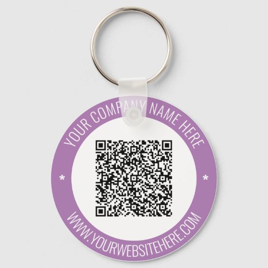 QR Code Tekst en Kleuren Uw Promotionele Sleutelha Sleutelhanger (Voorkant)