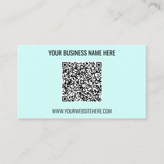 QR Code Tekst Info Kleur Professioneel Visitekaart Visitekaartje (Voorkant)
