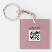 QR-code tekst moderne minimalistische Sleutelhanger (voorkant)