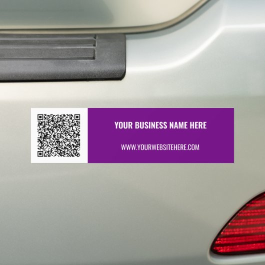 QR Code Tekst Zakelijke Promotie Bumpersticker (Op auto)