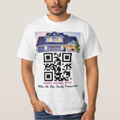 QR-code, tekstfoto of logo T-shirt (Voorkant)