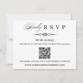 QR Code Template Celtic Knot Wedding RSVP Card Kaartje
