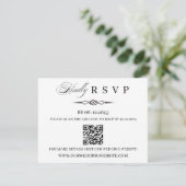 QR Code Template Celtic Knot Wedding RSVP Card Kaartje (Staand voorkant)