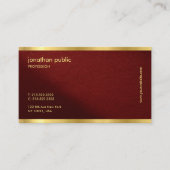 QR Code Template Sleek Gold Text Professional Visitekaartje (Voorkant)