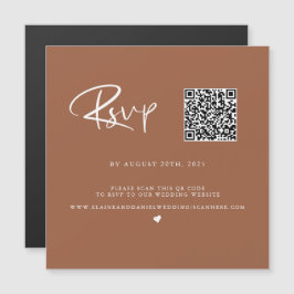 QR-code Terra Cotta Foto RSVP-kaart