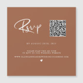 QR-code Terra Cotta Foto RSVP-kaart (Voorkant)
