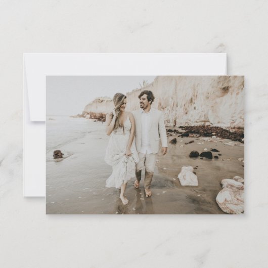 QR Code Terra Cotta Photo RSVP Card (Achterkant)