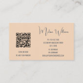 QR-code | Terracotta blauwe Waterverf achtergrond Visitekaartje (Achterkant)