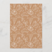 QR Code Terracotta Floral Wedding Details Informatiekaartje (Achterkant)