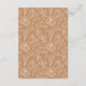 QR Code Terracotta Floral Wedding Details Informatiekaartje (Achterkant)