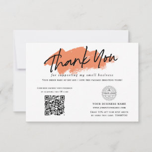 QR code terracotta pakket tussenvoegsel kleine ond Bedankkaart