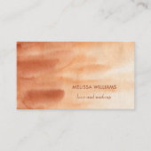 QR Code Terracotta Simple Watercolor Background Visitekaartje (Voorkant)