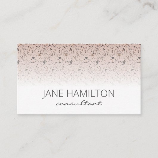 QR-code Terrazzo Retro Profile Visitekaartje (Voorkant)