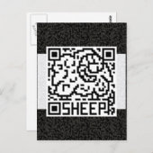 QR Code the Sheep Briefkaart (Voorkant / Achterkant)