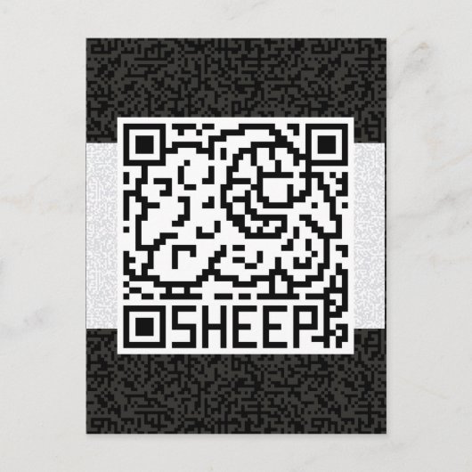 QR Code the Sheep Briefkaart (Voorkant)