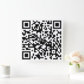 QR code - tijd is maar een concept man fantasie Vierkante Klok (Huis)