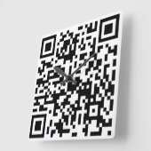 QR code - tijd is maar een concept man fantasie Vierkante Klok (Hoek)